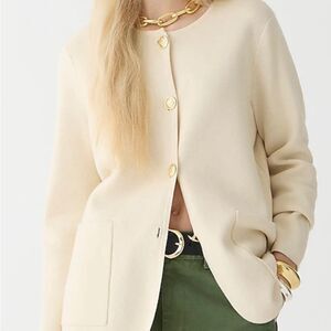 Marled Button Sweater/Jacket. Off-white color in Size XS